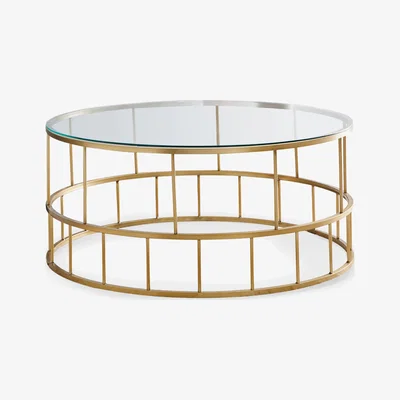 John Lewis west elm Deco Lattice Coffee Table, Brass