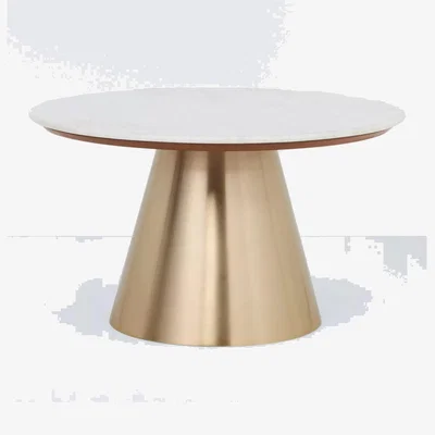 John Lewis John Lewis Plaza Marble Top Coffee Table, Brass