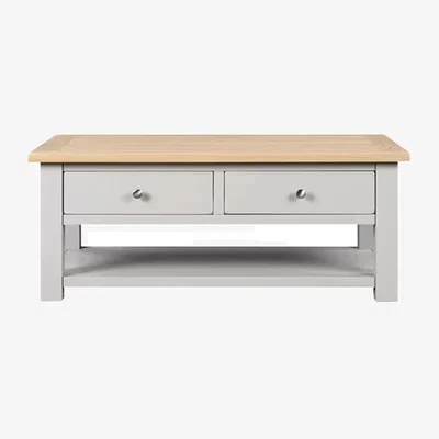 John Lewis Cotswold Company Chester Coffee Table With Drawers, Dove Grey