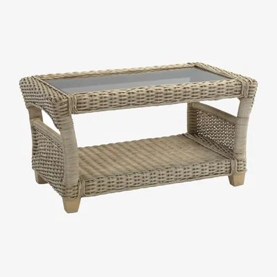 John Lewis Desser Arlington Rattan Coffee Table, Grey