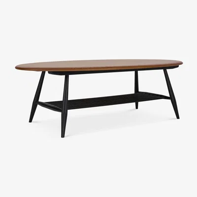John Lewis ercol for John Lewis Bellingdon Oval Coffee Table Vintage Ash/Black