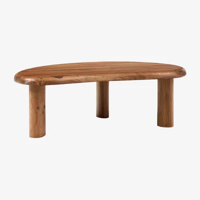 John Lewis west elm Cannellini Acacia Wood Coffee Table, Cool Walnut