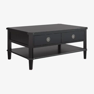 John Lewis Laura Ashley Henshaw 2 Drawer Coffee Table, Black