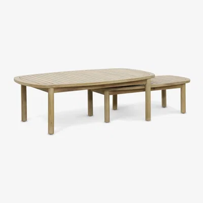 John Lewis John Lewis Boardwalk Nesting Garden Coffee Tables, Set of 2, FSC-Certified (Acacia Wood)