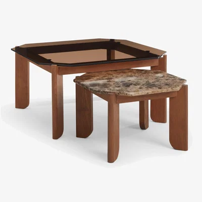 John Lewis John Lewis Pavilion Nest of 2 Coffee Tables, Brown