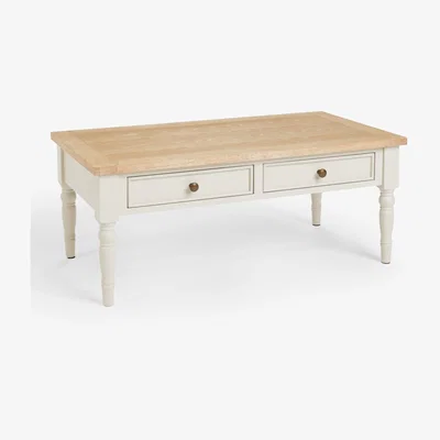 John Lewis John Lewis Foxmoor Storage Coffee Table, FSC-Certified (Acacia Wood), Natural Cream