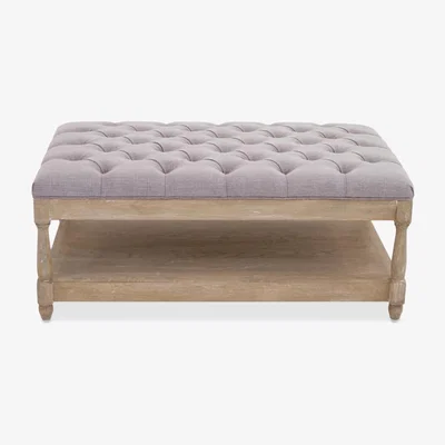 John Lewis One.World St James Oak Wood & Linen Coffee Table, Grey