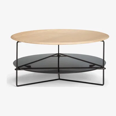 John Lewis John Lewis & Partners Tri Coffee Table, Natural/Black