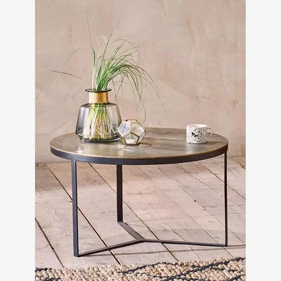 John Lewis Nkuku Maba Metal Coffee Table, Antique Brass