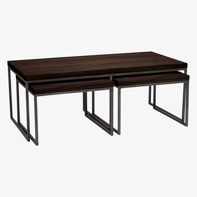 John Lewis John Lewis & Partners Calia Coffee Table with Nest of 2 Tables