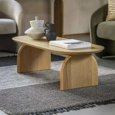 Knees Geo Oak Finish Coffee Table - Natural