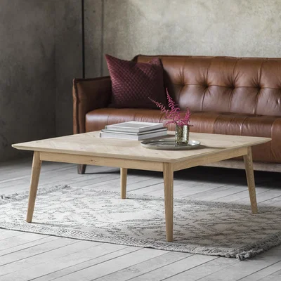 Knees Messina 100cm Square Light Oak Coffee Table