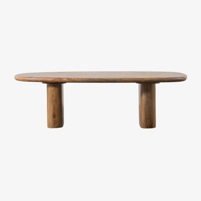 Knees Veria 135cm Oval Mango Wood Coffee Table - Natural
