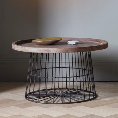 Knees Menzies 80cm Round Dark Wood Round Coffee Table