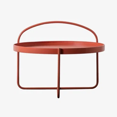 Knees Alinda 65cm Round Iron Coffee Table - Red