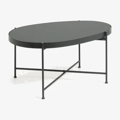 Kave Home Black Marlet coffee table 82 x 55 cm