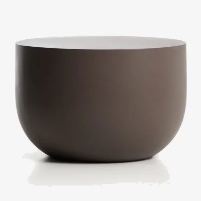Kave Home Garbet round coffee table in brown concrete Ø 60cm