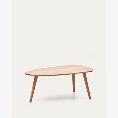 Kave Home Eluana coffee table in solid acacia with natural finish, Ø 110 x 60 cm
