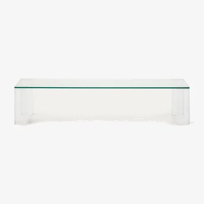 Kave Home Adularia transparent, tempered-glass coffee table, 140 x 60 cm