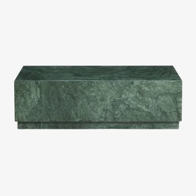 Kave Home Sorein coffee table in green marble 100 x 50 cm