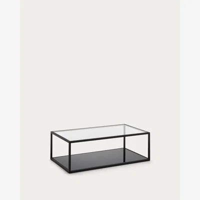 Kave Home Blackhill black rectangular coffee table 110 x 60 cm