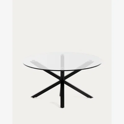 Kave Home Full Argo coffee table glass black Ø 82 cm