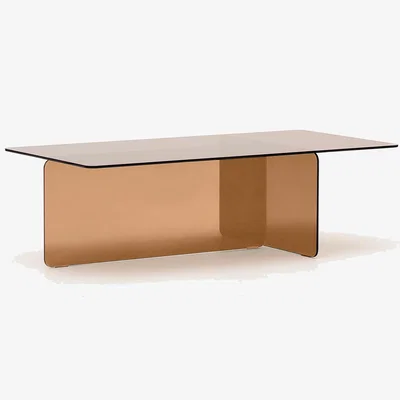 Kave Home Zaren brown, tempered-glass coffee table, 120 x 60 cm