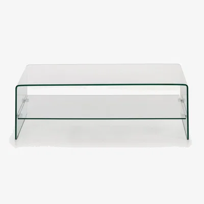 Kave Home Burano glass coffee table 110 x 55 cm