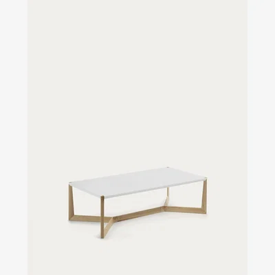 Kave Home White and ash Quatro coffee table 120 x 60 cm