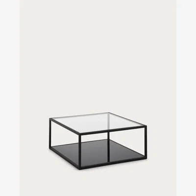 Kave Home Blackhill black square coffee table 80 x 80 cm