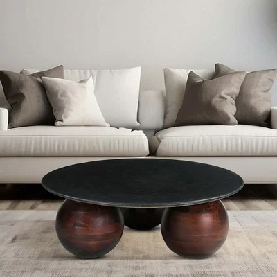 La Redoute Cally Round Marble Sculptural Coffee Table