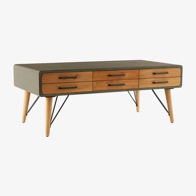 La Redoute Retro Inspired Coffee Table in Fir Wood