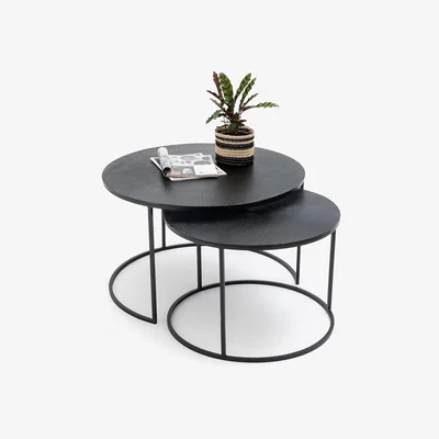 La Redoute Set of 2 Jalia Metal Nesting Coffee Tables