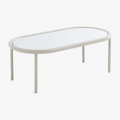 La Redoute Tubula Metal and Mirror Top Coffee Table