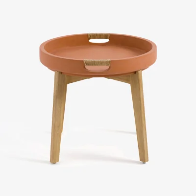 La Redoute Tecora Cement and Acacia Coffee Table