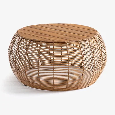 La Redoute Madalina Acacia & Resin Round Coffee Table