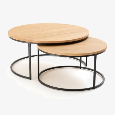 La Redoute Set of 2 Vova Large Oak Nesting Coffee Tables