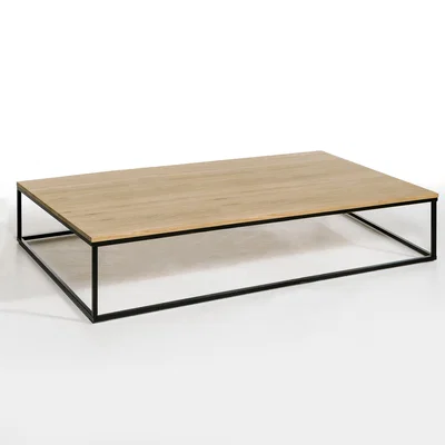 La Redoute Aranza Solid Oak & Metal Oblong Coffee Table