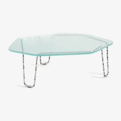 La Redoute Oasis Coffee Table in Glass and Iron, H33cm
