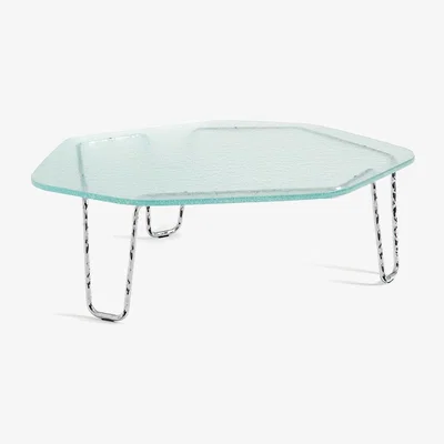 La Redoute Oasis Coffee Table in Glass and Iron, H33cm