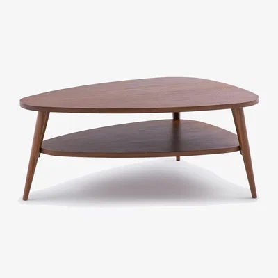 La Redoute Vintage Coffee Table with Double Walnut Tray, Quilda