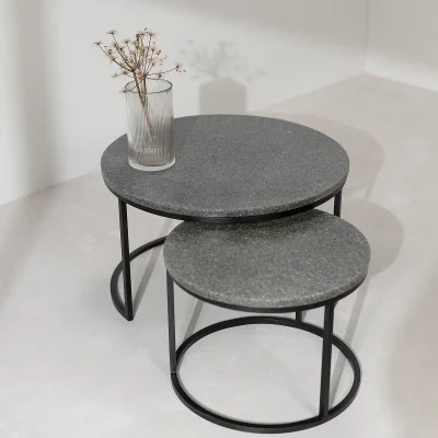 La Redoute Recycled Glass Nesting Coffee Tables