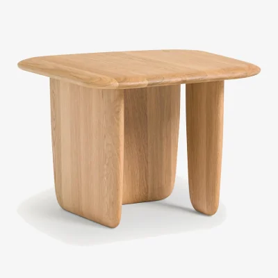 La Redoute Iloss Small Curved Solid Oak Coffee Table