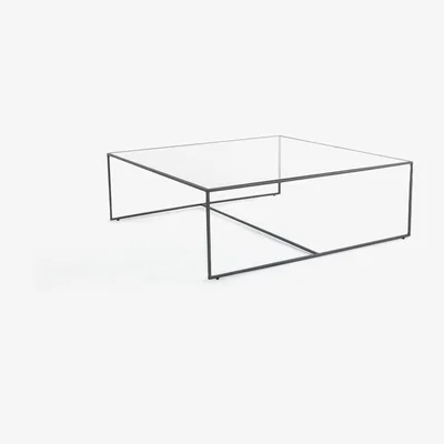 La Redoute Ambrogia Glass & Metal Square Garden Coffee Table