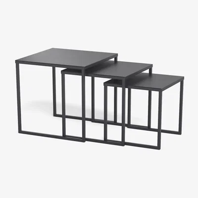 La Redoute Hiba Set of 3 Steel Nesting Coffee Tables