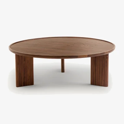 La Redoute Diagil Round Walnut Coffee Table