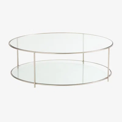 La Redoute Sybil Round Satin Nickel Coffee Table