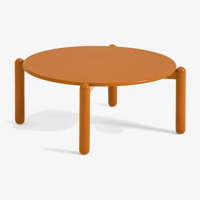 La Redoute Coloquo Solid Beech and Oak Veneer Round Coffee Table, Diameter 74cm