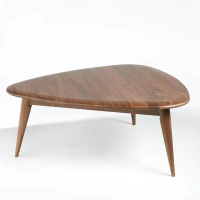 La Redoute Théoleine Small Retro-Style Coffee Table in Solid Walnut
