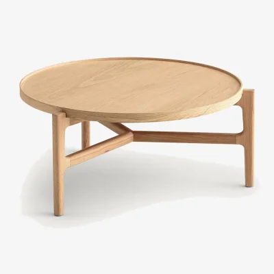 La Redoute Alyasa Oak Veneer Coffee Table Diameter 74cm